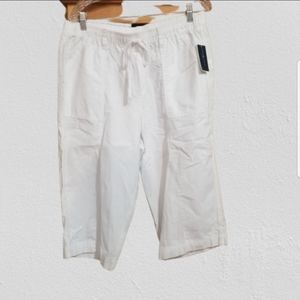 NWT Karen Scott Woven white Capri PET/XL